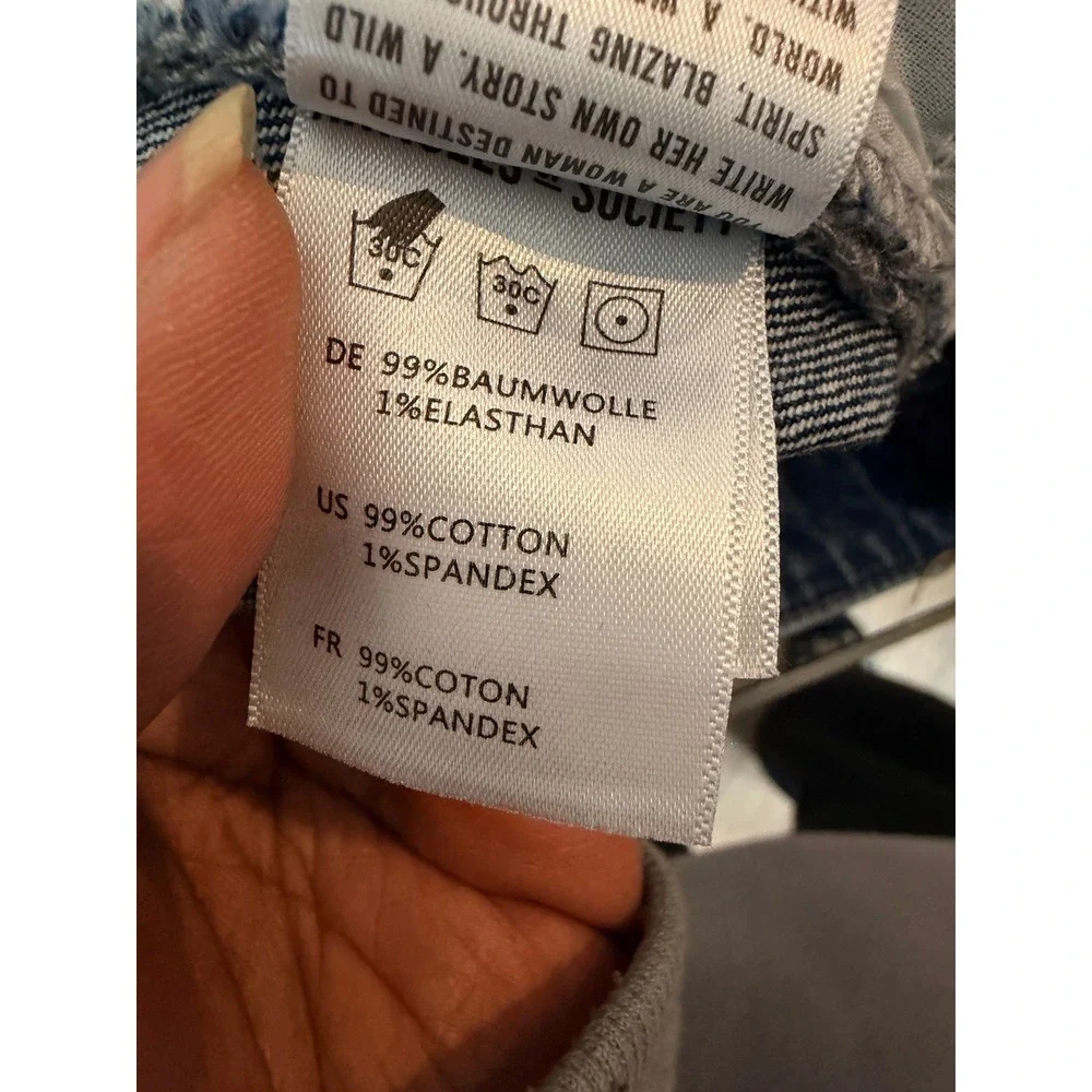 Articles of Society The Smith Jeans Womens 4/27 Blue High Rise Relaxed Deep Lake